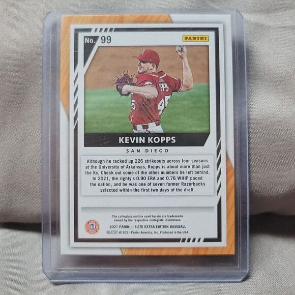 Kevin Kropps San Diego 2022 Elite Extra Edition Panini baseball card #271/999 - Picture 6 of 9